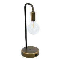 Industrial Metal Battery Lantern with Edison Bulb-3