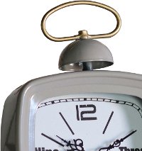 Dark Matte Gray Metal Modern Tabletop Clock-3