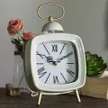 White Metal Modern Tabletop Clock
