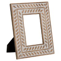 4x6 White Wash Wooden Picture Frame-2