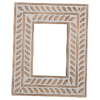 4x6 White Wash Wooden Picture Frame-3
