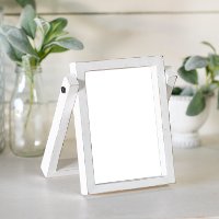 White Wood Picture Frame with Built in Easel