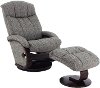 Graphite Fabric Relax-R Recliner and Ottoman - Teatro