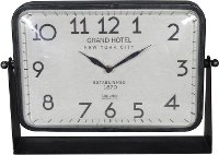 Industrial Black Metal Tabletop Clock