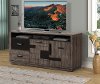 Modern Driftwood Gray 63 Inch TV Stand - River Rock