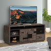 Modern Driftwood Gray 76 Inch TV Stand - River Rock