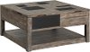 Modern Gray Lift Top Coffee Table - River Rock