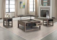 Modern Gray Lift Top Coffee Table - River Rock-3