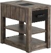 Gray Modern Chairside Table - River Rock
