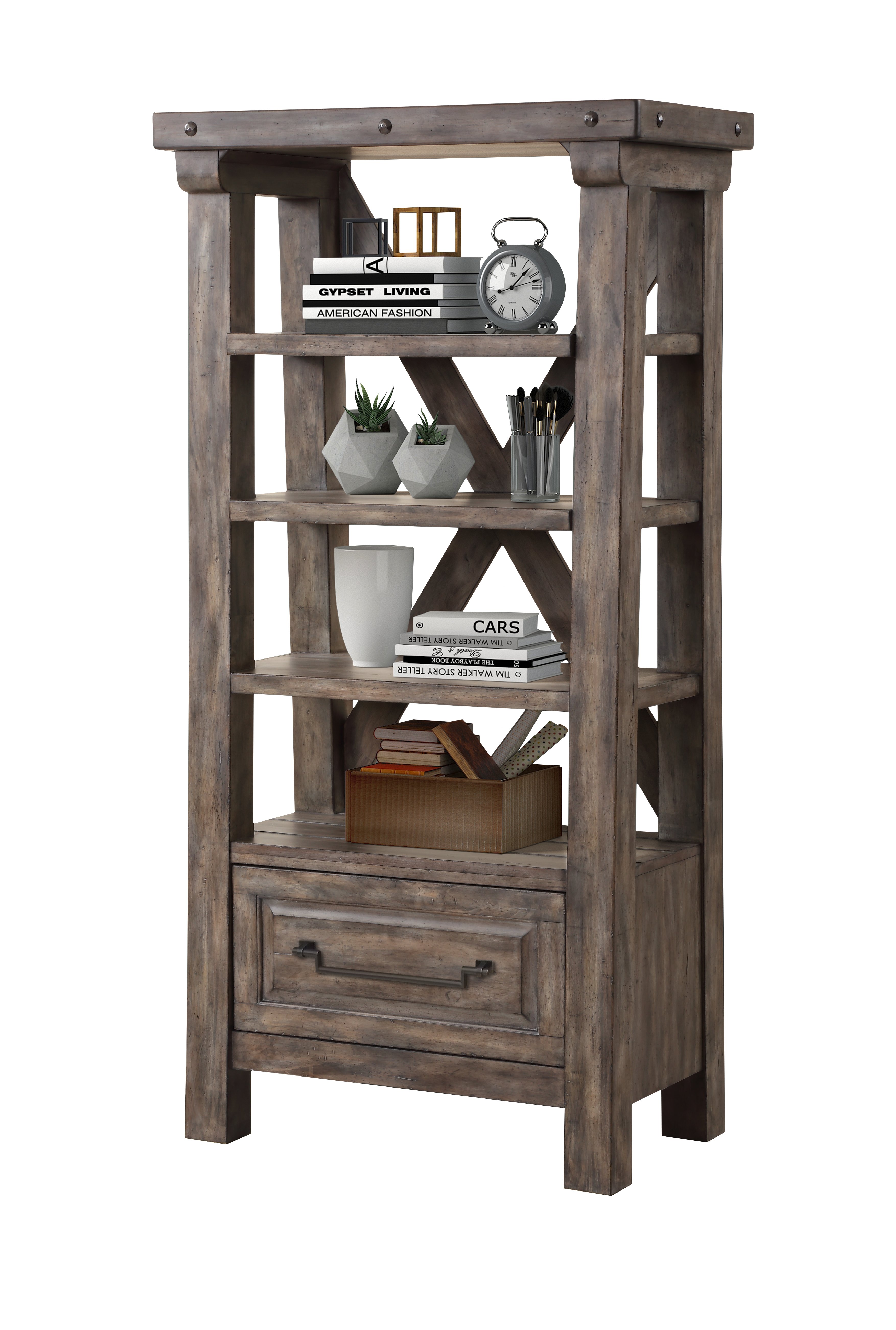 Rustic Home Office Bookcase-2
