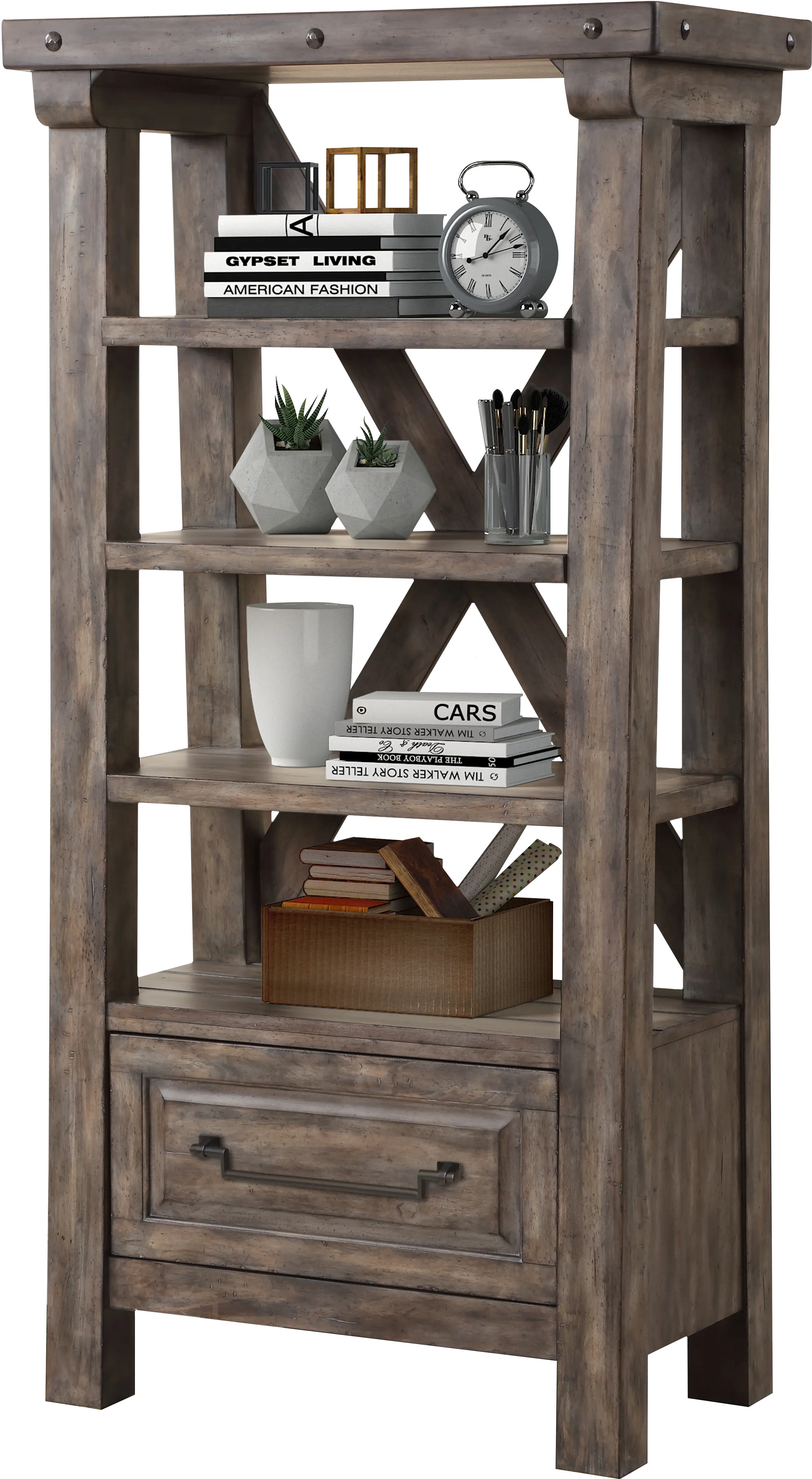 Rustic Home Office Bookcase-2