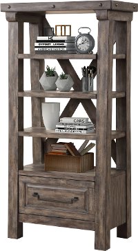 Rustic Home Office Bookcase-2