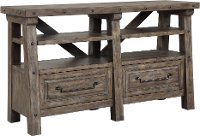 Distressed Gray Rustic 72 inch Office Credenza-2