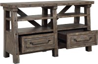 Distressed Gray Rustic 72 inch Office Credenza-4