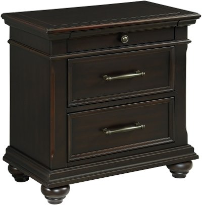 Classic Black Nightstand - Slater