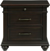Classic Black Nightstand - Slater-3