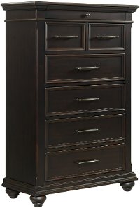 Classic Black Chest of Drawers - Slater
