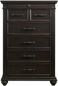 Classic Black Chest of Drawers - Slater-2