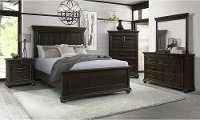 Classic Black 4 Piece Queen Bedroom Set - Slater