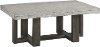 Modern Espresso and Concrete Coffee Table - Concrete