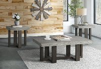 Modern Espresso and Concrete End Table - Concrete-2
