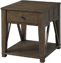 Coffee Brown Casual End Table