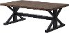 Ebony and Oak Distressed Coffee Table - Lexington
