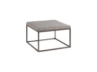Gray Metal Nesting Coffee Table with 2 Ottomans - 7638-4