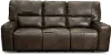 Zero Gravity Concrete Brown Leather Power Triple Reclining Sofa