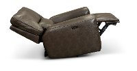 Concrete Brown Leather Power Recliner - Zero Gravity-3