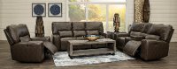 Concrete Brown Leather Power Recliner - Zero Gravity-4