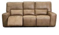 Saddle Brown Leather Power Triple Reclining Sofa - Zero Gravity-2