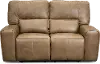 Clearance Zero Gravity Saddle Brown Leather Power Reclining Loveseat