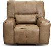 Saddle Brown Leather Power Recliner - Zero Gravity