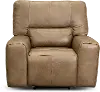 Zero Gravity Saddle Brown Leather Power Recliner