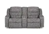 Beacon Pewter Gray Power Reclining Console Loveseat