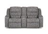 Pewter Gray Power Reclining Console Loveseat - Beacon