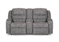 Pewter Gray Power Reclining Console Loveseat - Beacon