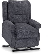 Smoke Dark Gray Heat and Massage Reclining Lift Chair - Charles