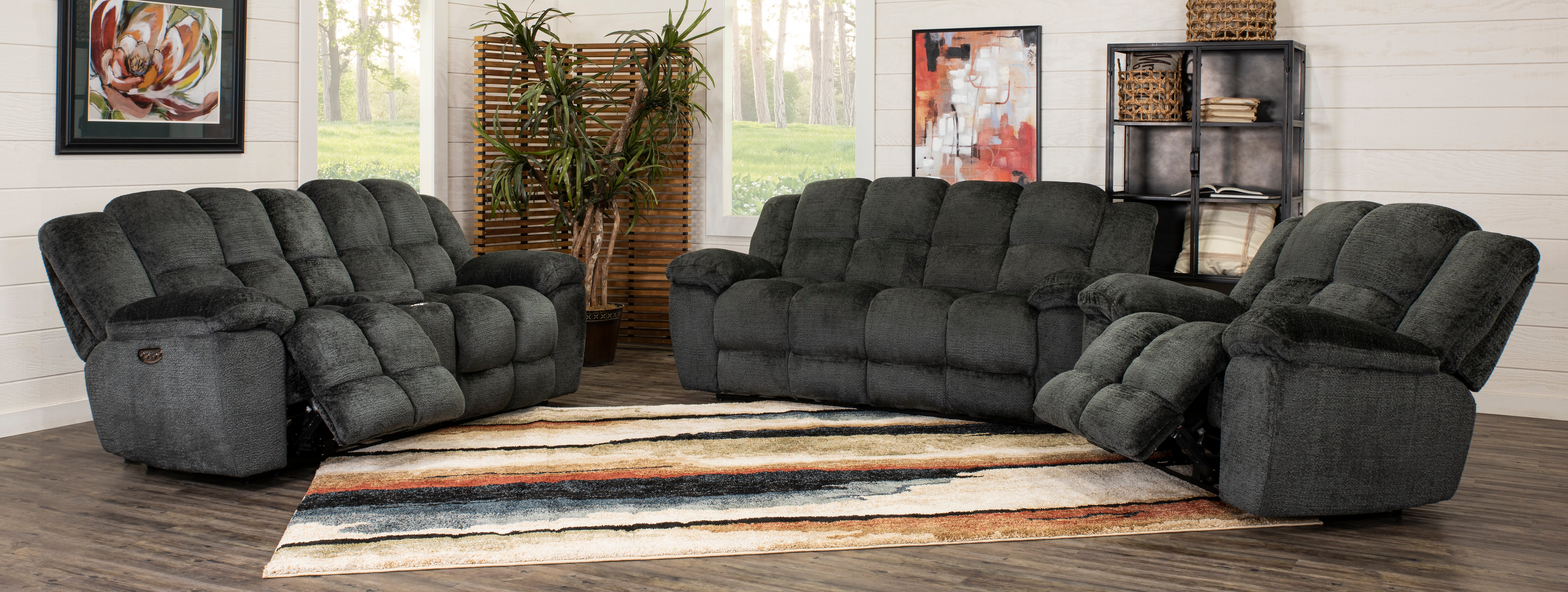 Elton Platinum Gray Power Reclining Sofa-4
