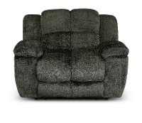Platinum Gray Wide Power Recliner - Elton
