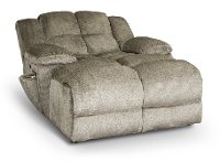 Dove Gray Power Reclining Chaise - Elton-3