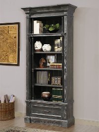 Rustic Smoke Gray Bookcase - Gramercy Park