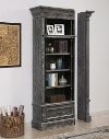 Rustic Smoke Gray Bookcase Extension