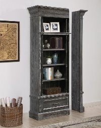 Rustic Smoke Gray Bookcase Extension