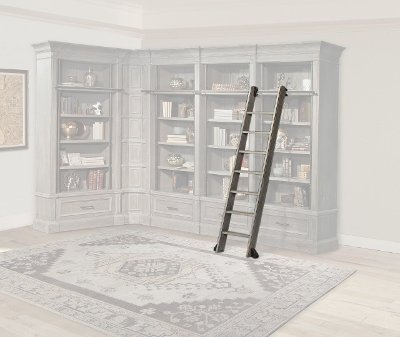 Dark Gray Ladder for Bookcase - Gramercy Park