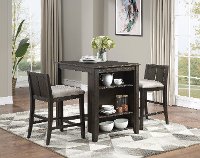 Brown 3 Piece Counter Height Dining Room Set - Daye
