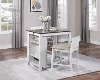 Clearance White and Gray 3 Piece Counter Height Dining Room Set - Daye