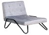 Gray Faux Leather Flip Out Lounge Chair