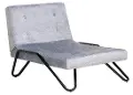 Gray Faux Leather Flip Out Lounge Chair